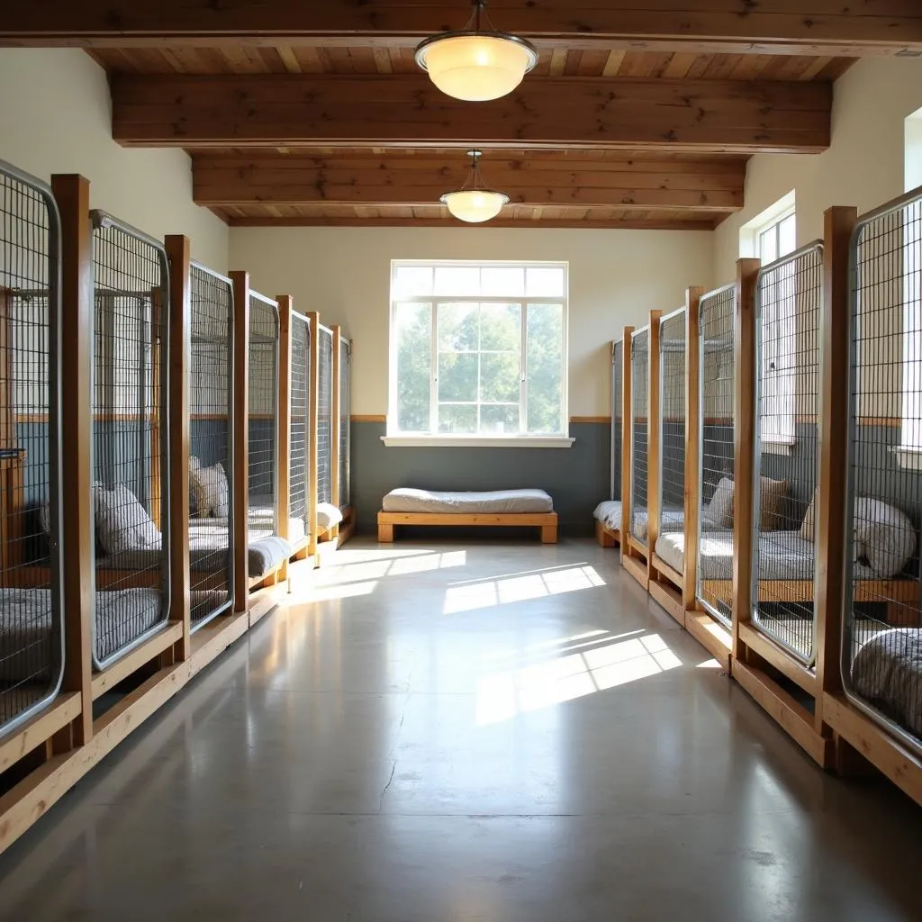 Dog boarding facility interior in Cullman AL