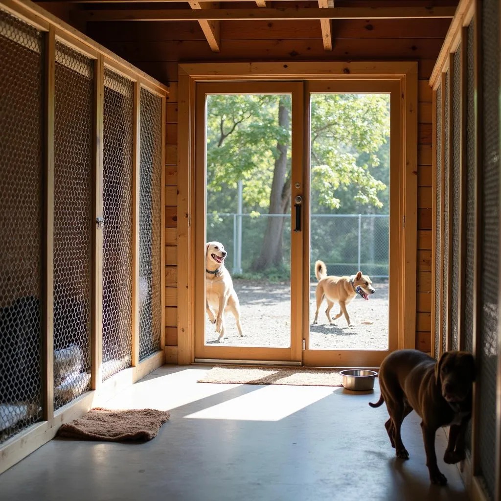 Dog boarding kennel in Easton MA