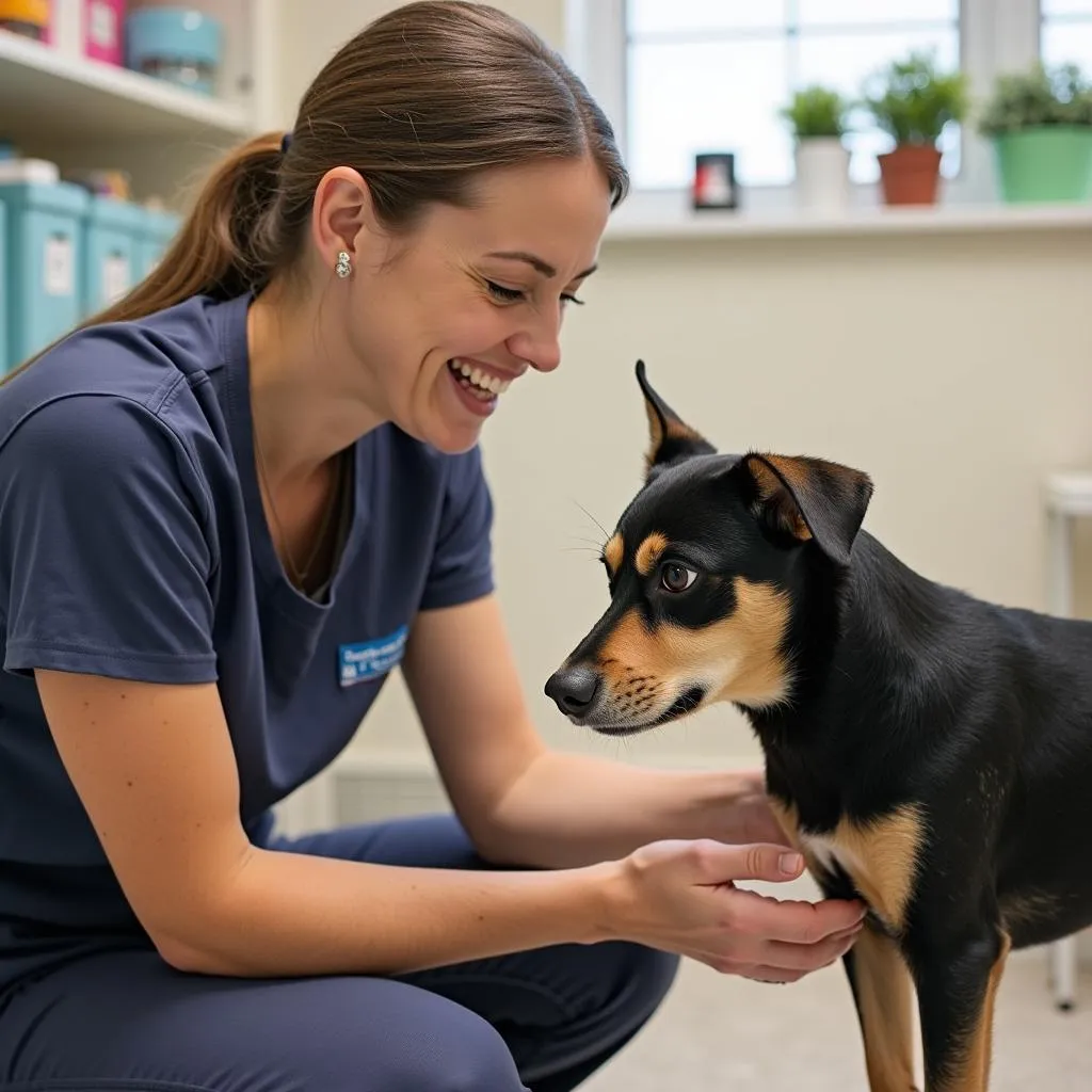 Dog Boarding Fort Pierce FL Staff Interaction