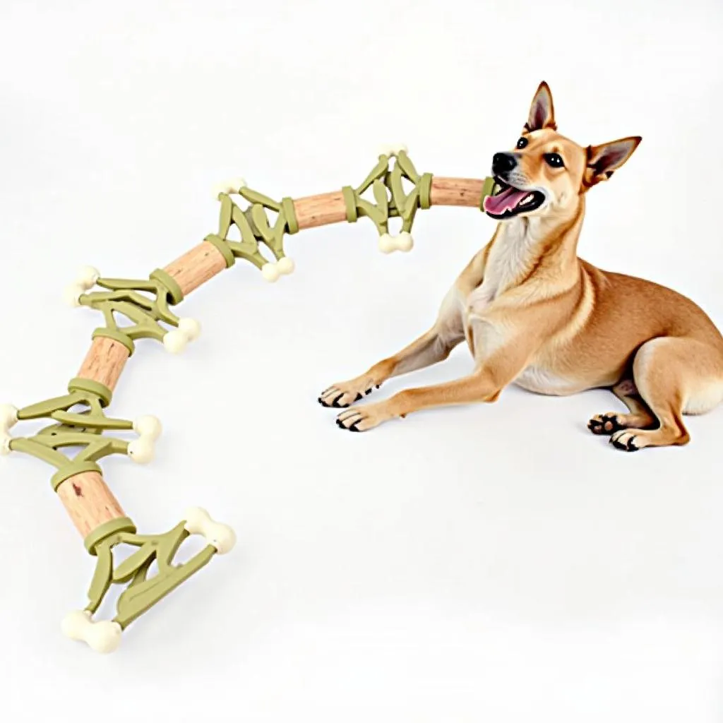 Dog bone connector, a safe and fun chew toy for dogs