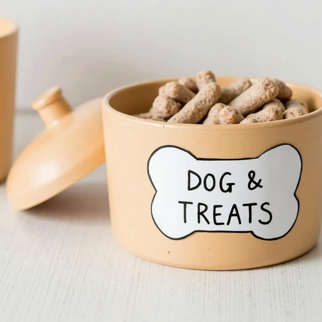 Dog bone labels for easy organization and storage