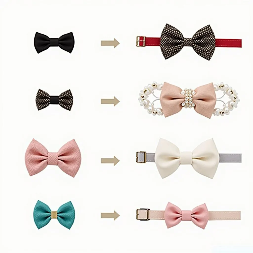 Types of dog bow for collar