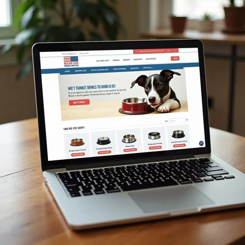 Online store selling dog bowls made in USA