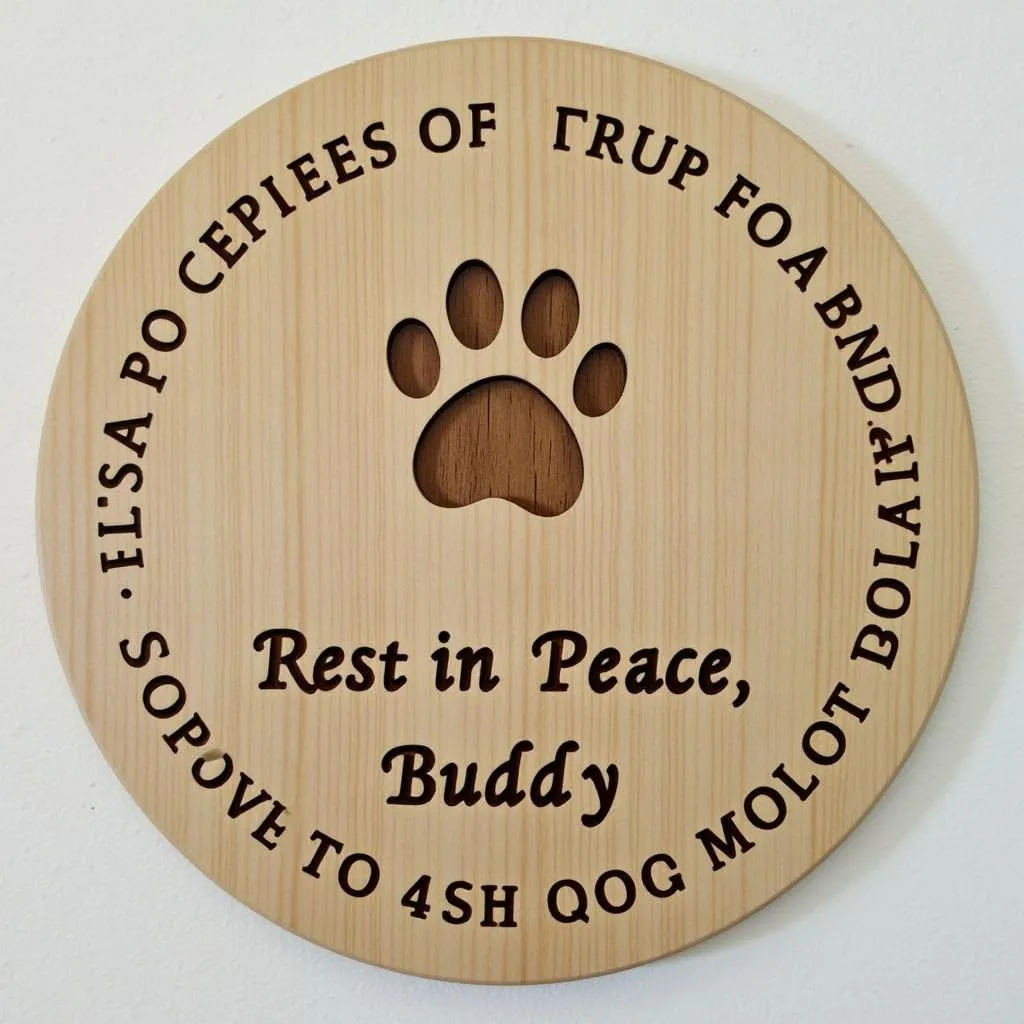 Customizable Dog Memorial Plaques