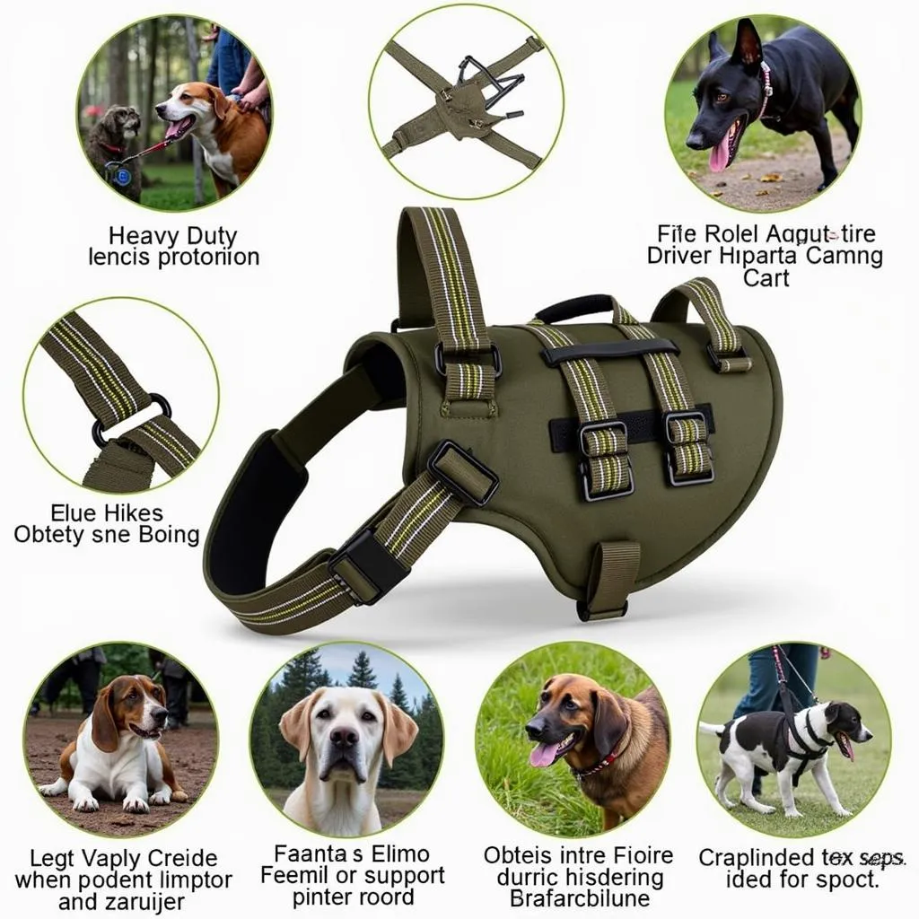 Durable Dog Camping Harness for Large Dogs