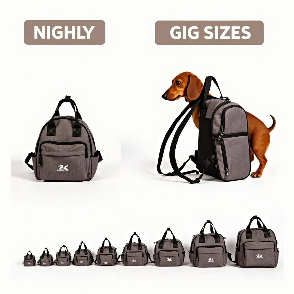 Dog carrier backpack for dachshund - various sizes