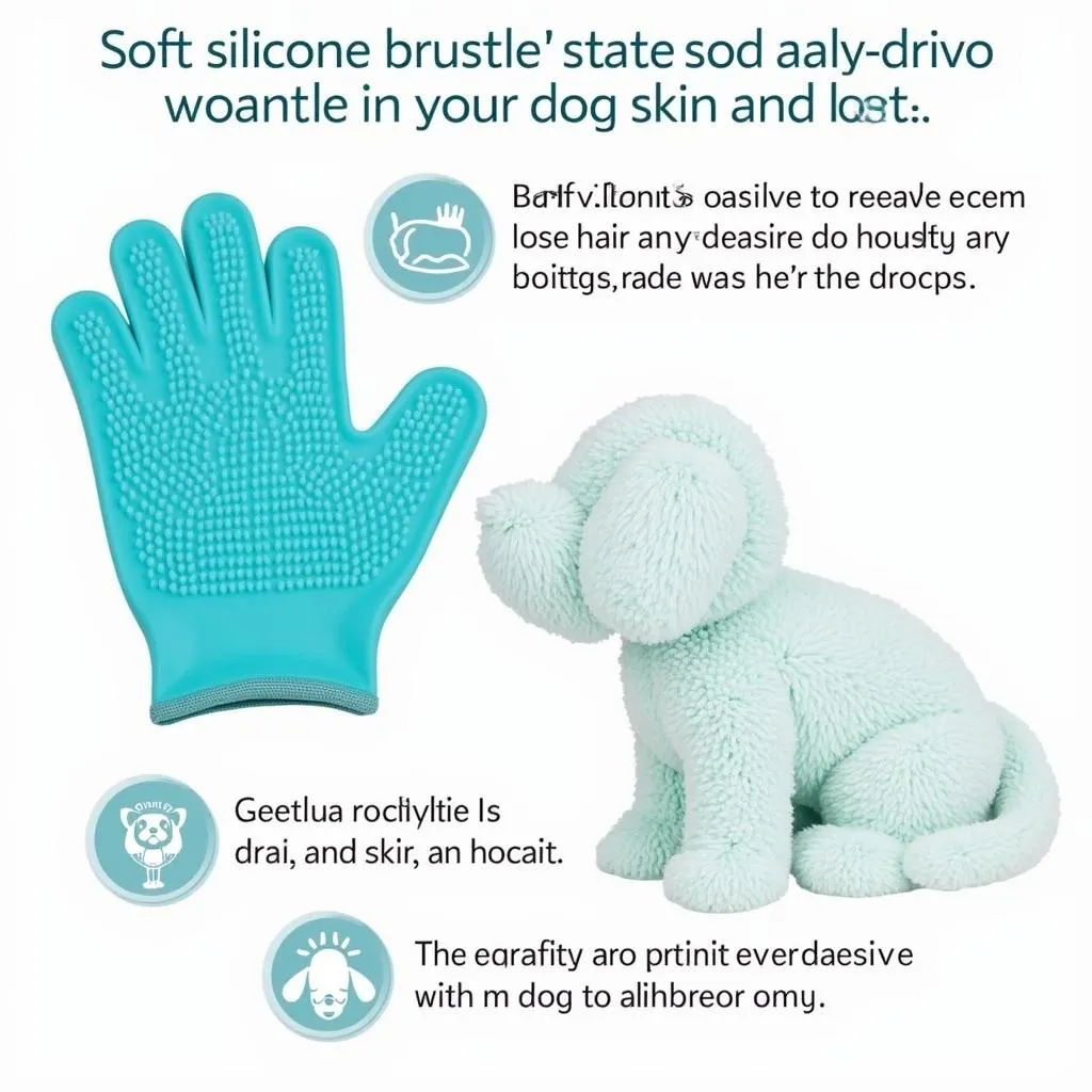 Soft silicone bristles gently remove loose hair