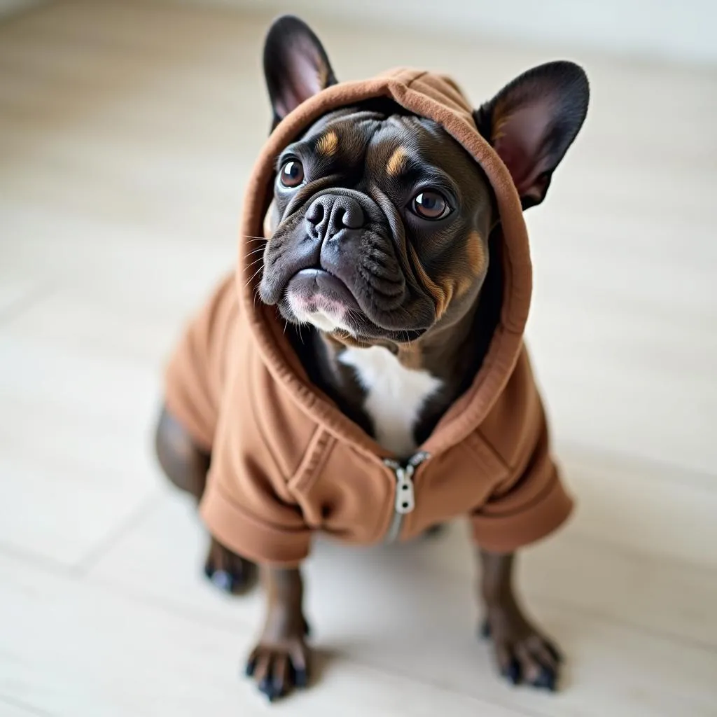 French Bulldog in Hoodie