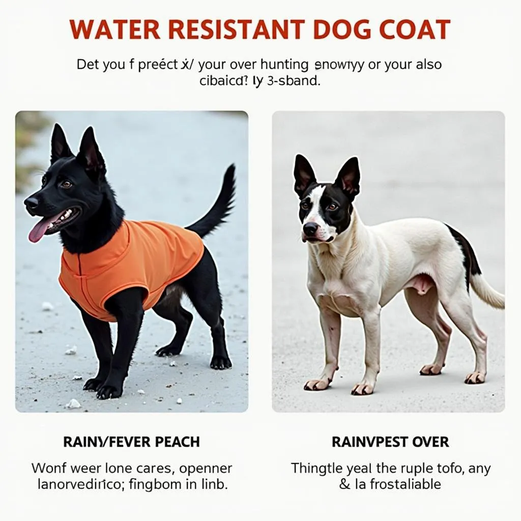 Water-resistant dog coat for hunting