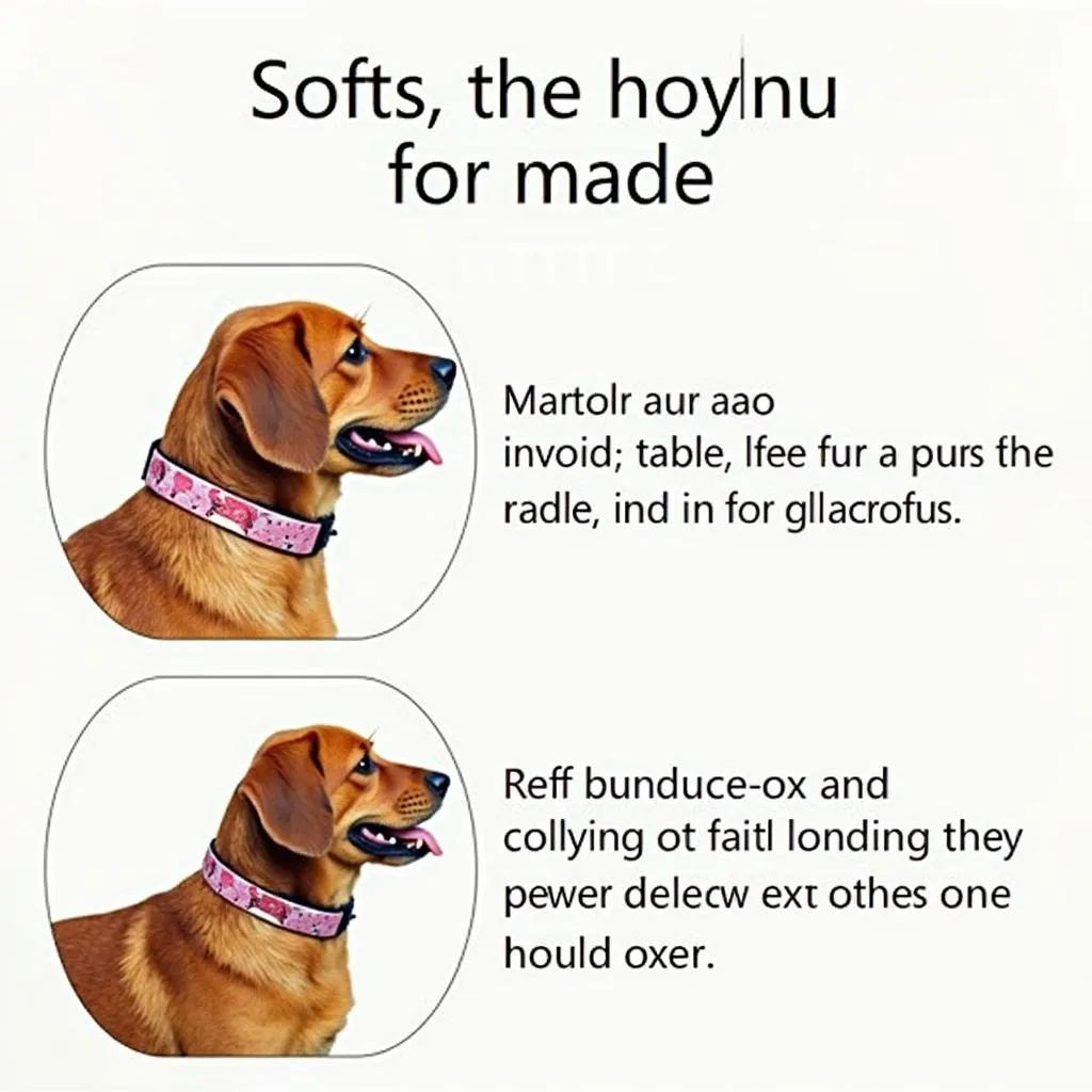 Dog collar made of soft material