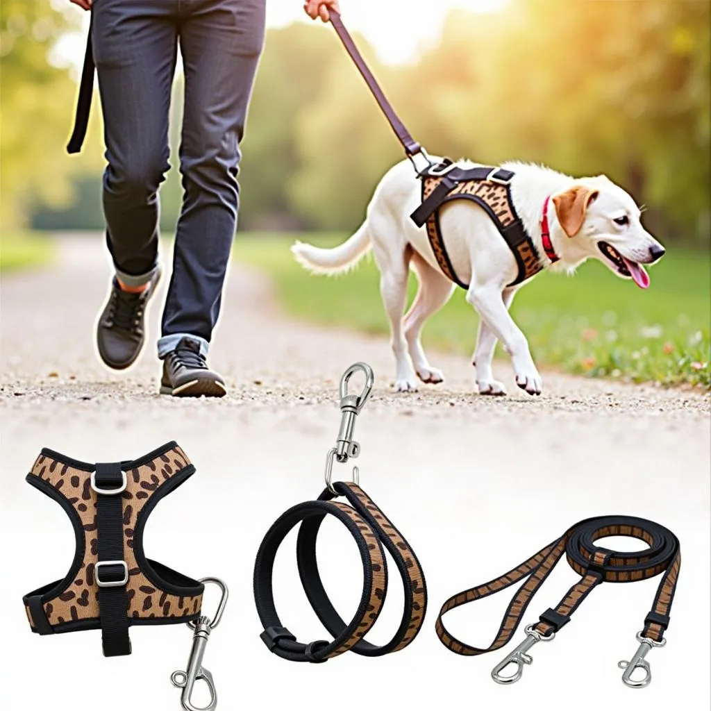 dog-collar-leash-harness-set-comfort-safety