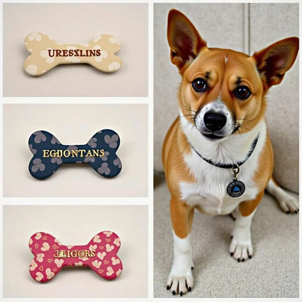 Stylish dog name tag designs