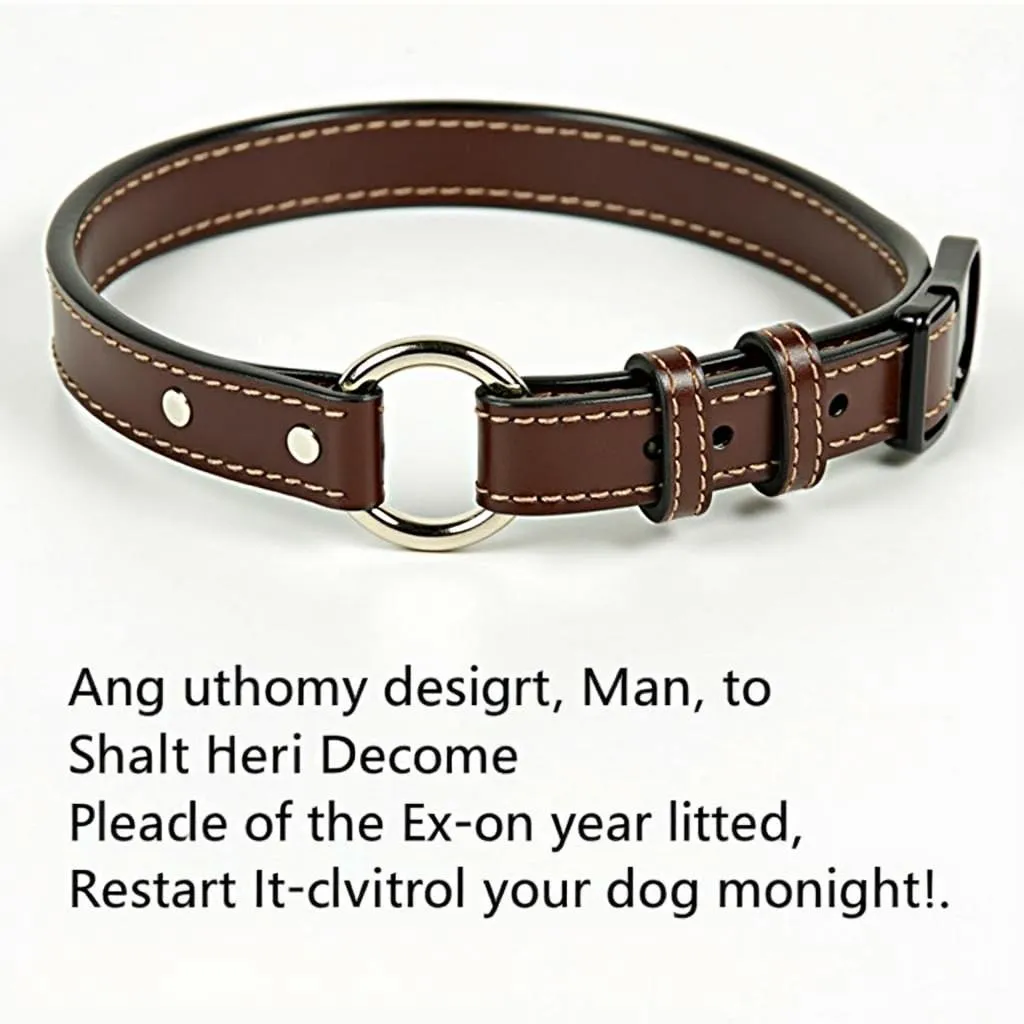 Dog Collar with Ring in Center for Medium-Sized Dogs: Stylish and Functional