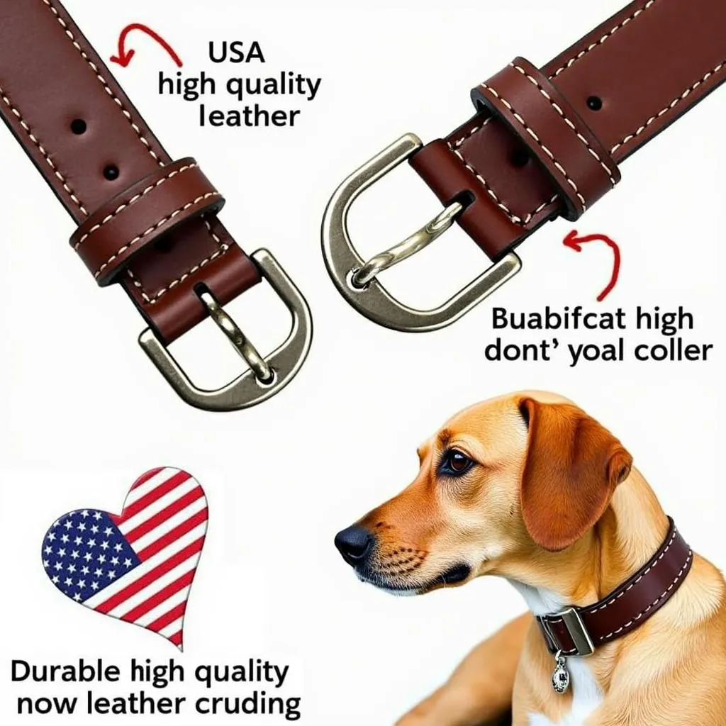 Leather dog collars made in the USA