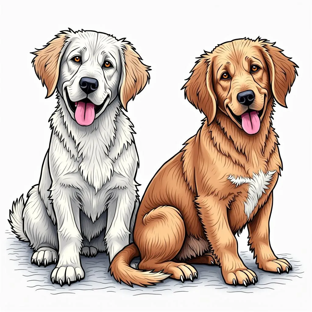 Dog Coloring Book for Adults