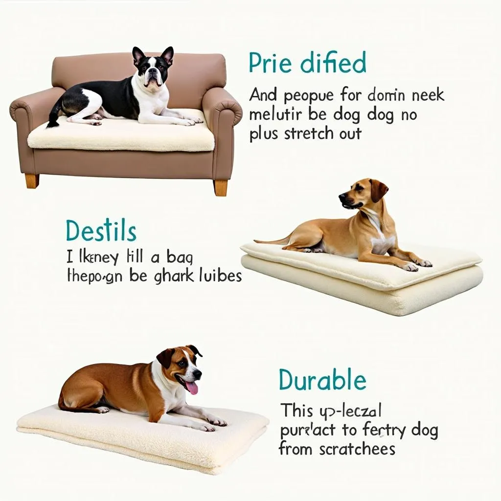 Durable and Comfortable Dog Couch Cushion for Large Breeds