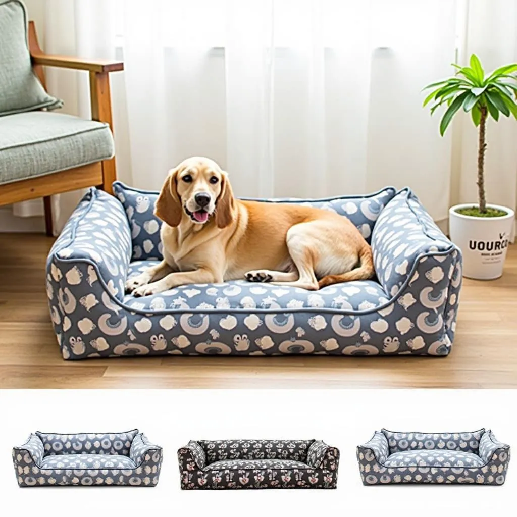 Stylish Dog Couch Cushion with Modern Pattern