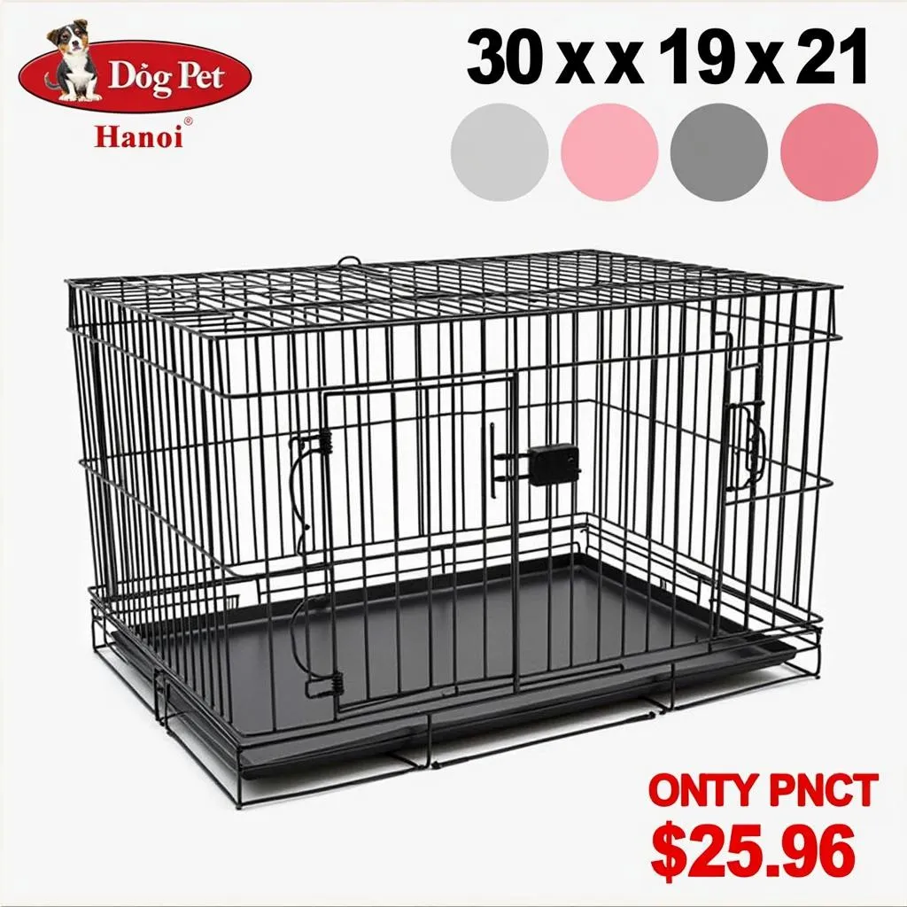 Dog crate 30 x 19 x 21 for sale at a pet store in Hanoi