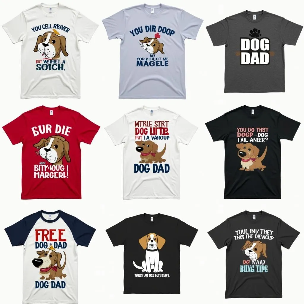 Dog Dad T-shirt Design Examples: A Variety of Styles and Designs for Every Dog Lover