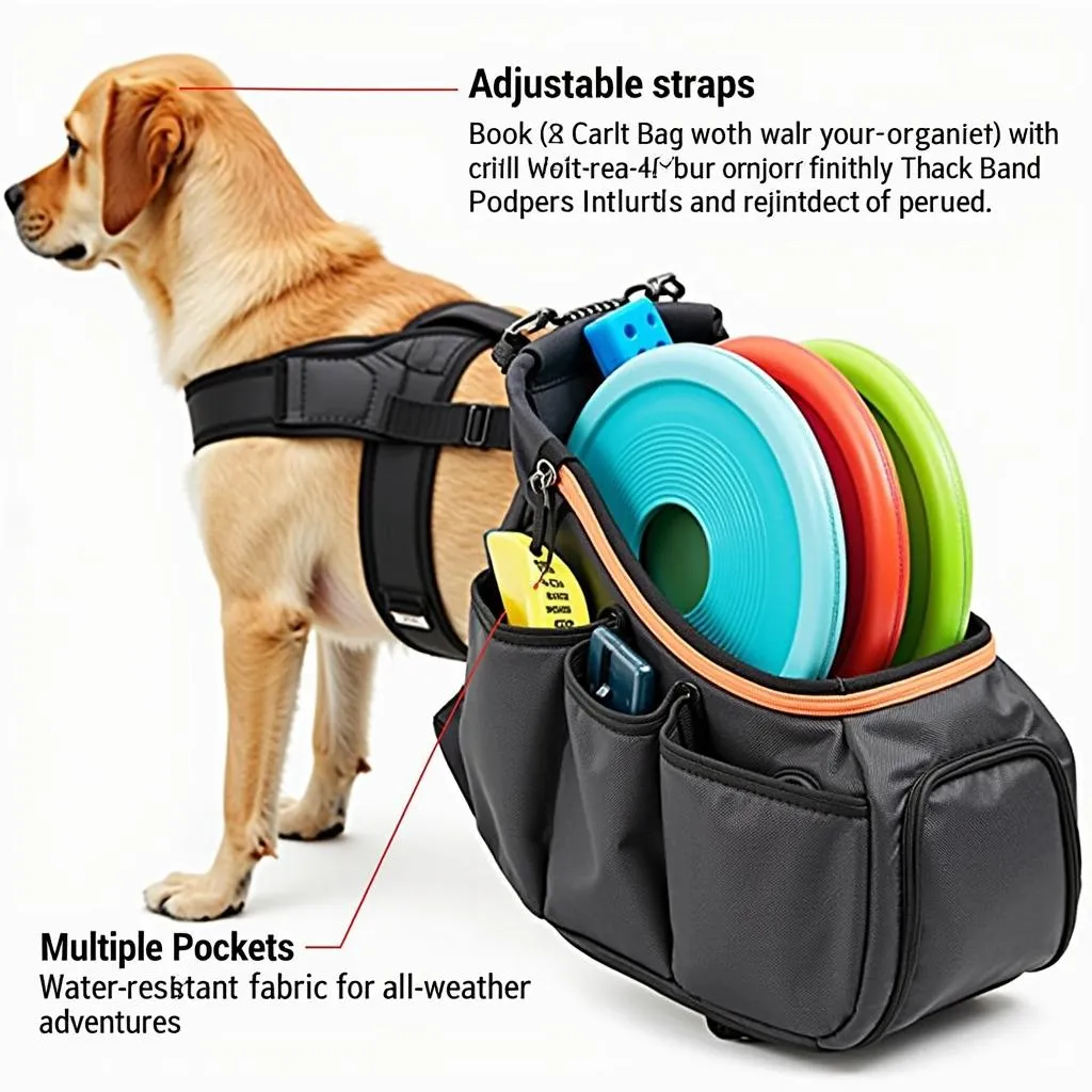 Adjustable Straps Dog Disc Golf Bag