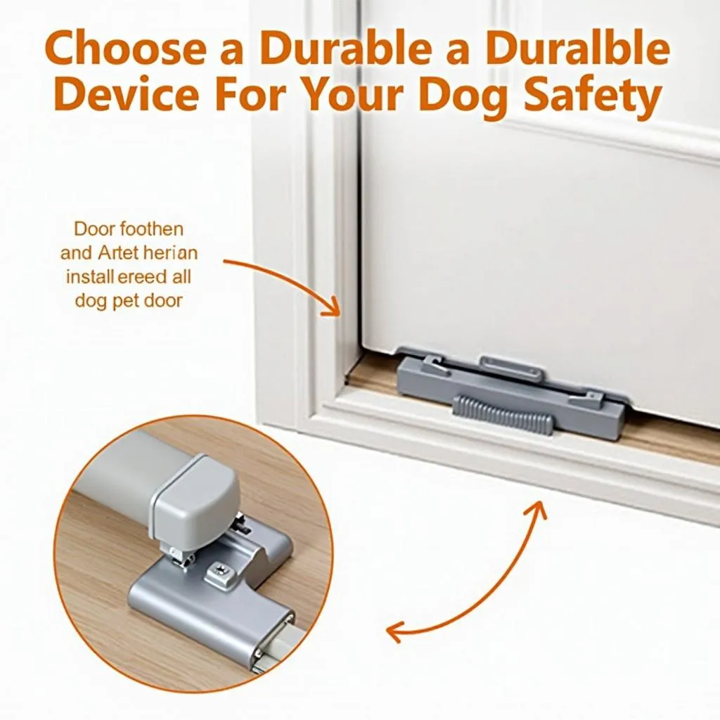 Dog door stop safety device