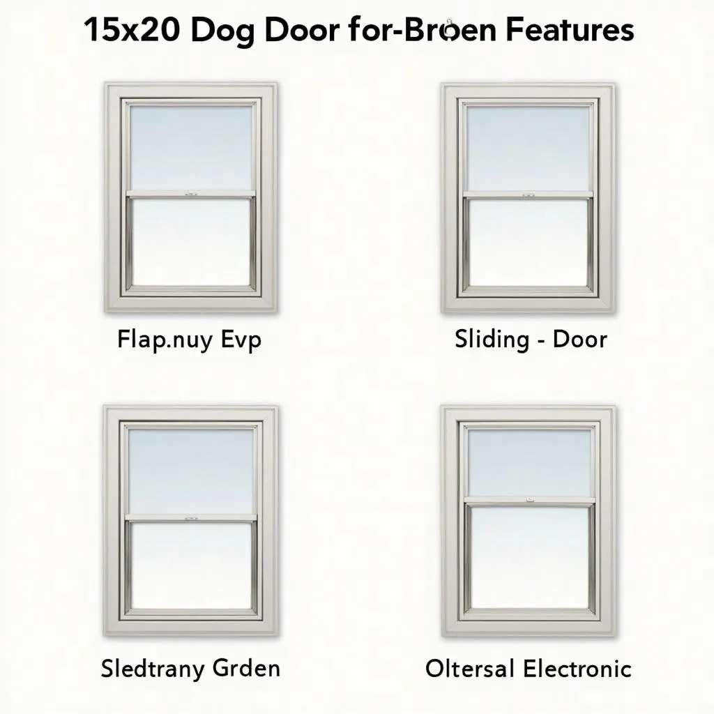 Different types of 15x20 dog doors