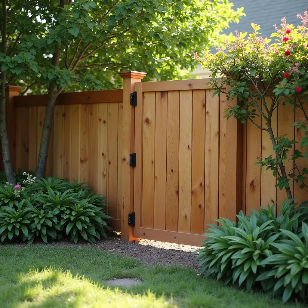 Dog-eared Wood Fence for Enhanced Privacy