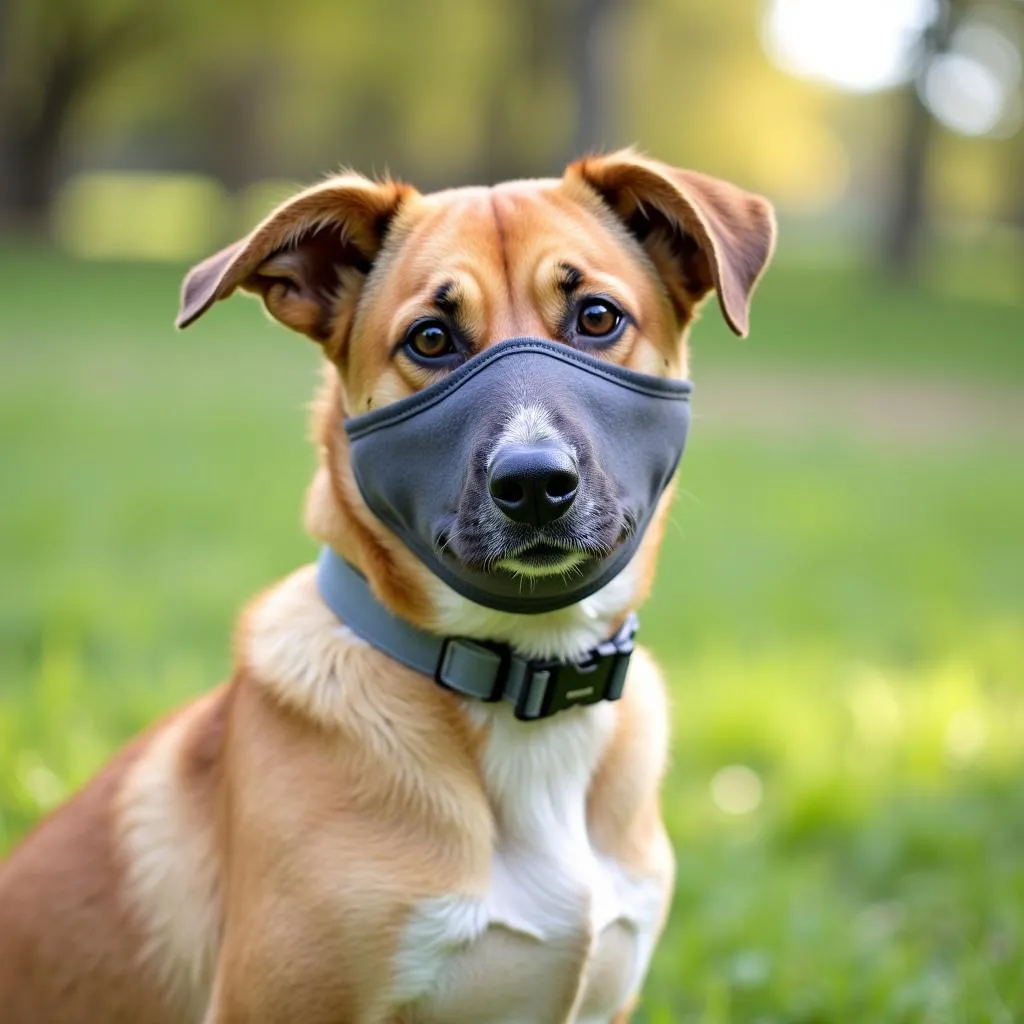 Dog face covering for dogs with allergies