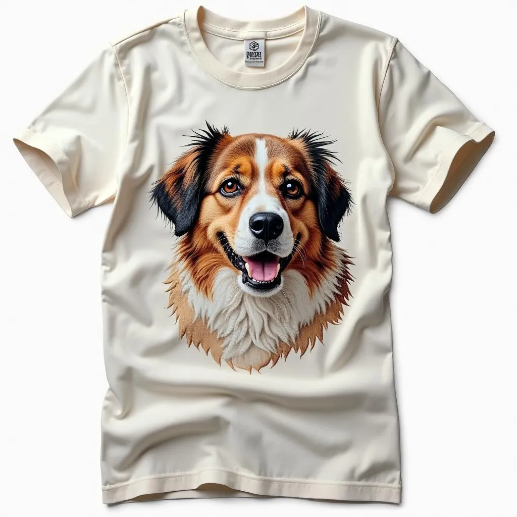 Custom Dog Face Embroidered T-shirt