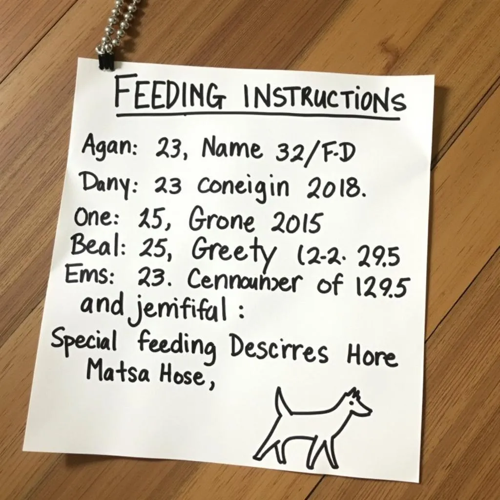 dog food feeding instructions for boarding