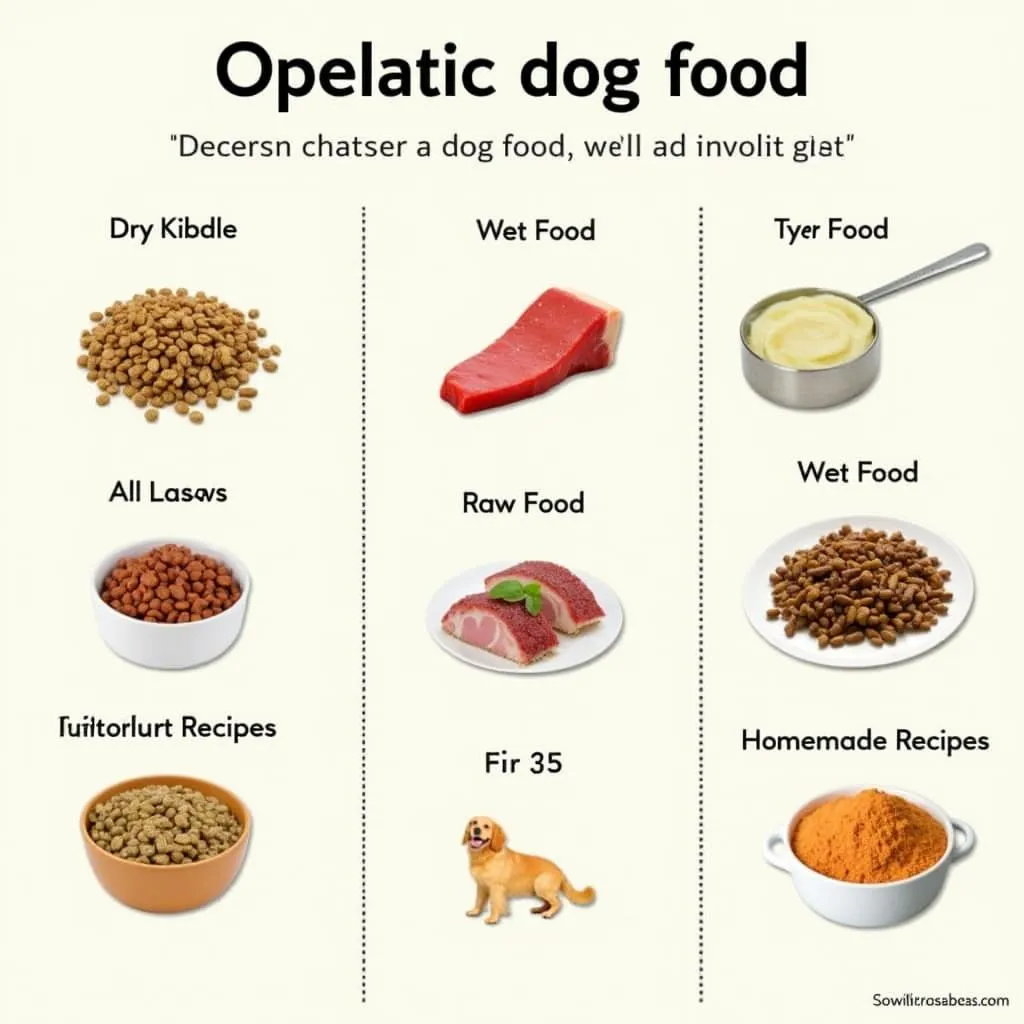 A variety of dog food options