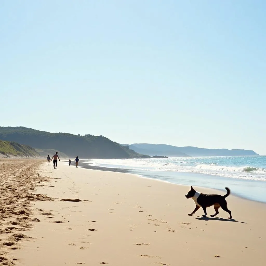 Dog-friendly beach in Somerset