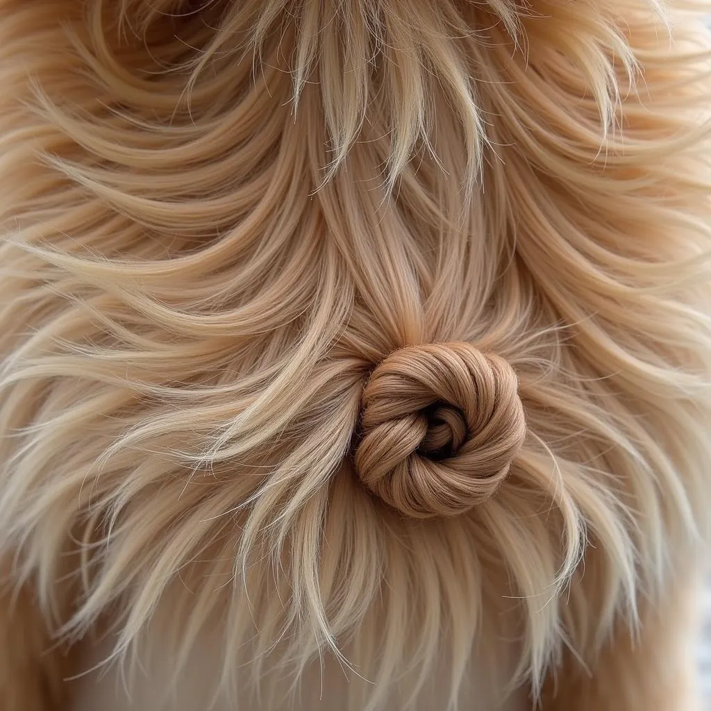 Dog Fur Knots - Tangled Hair on Dog