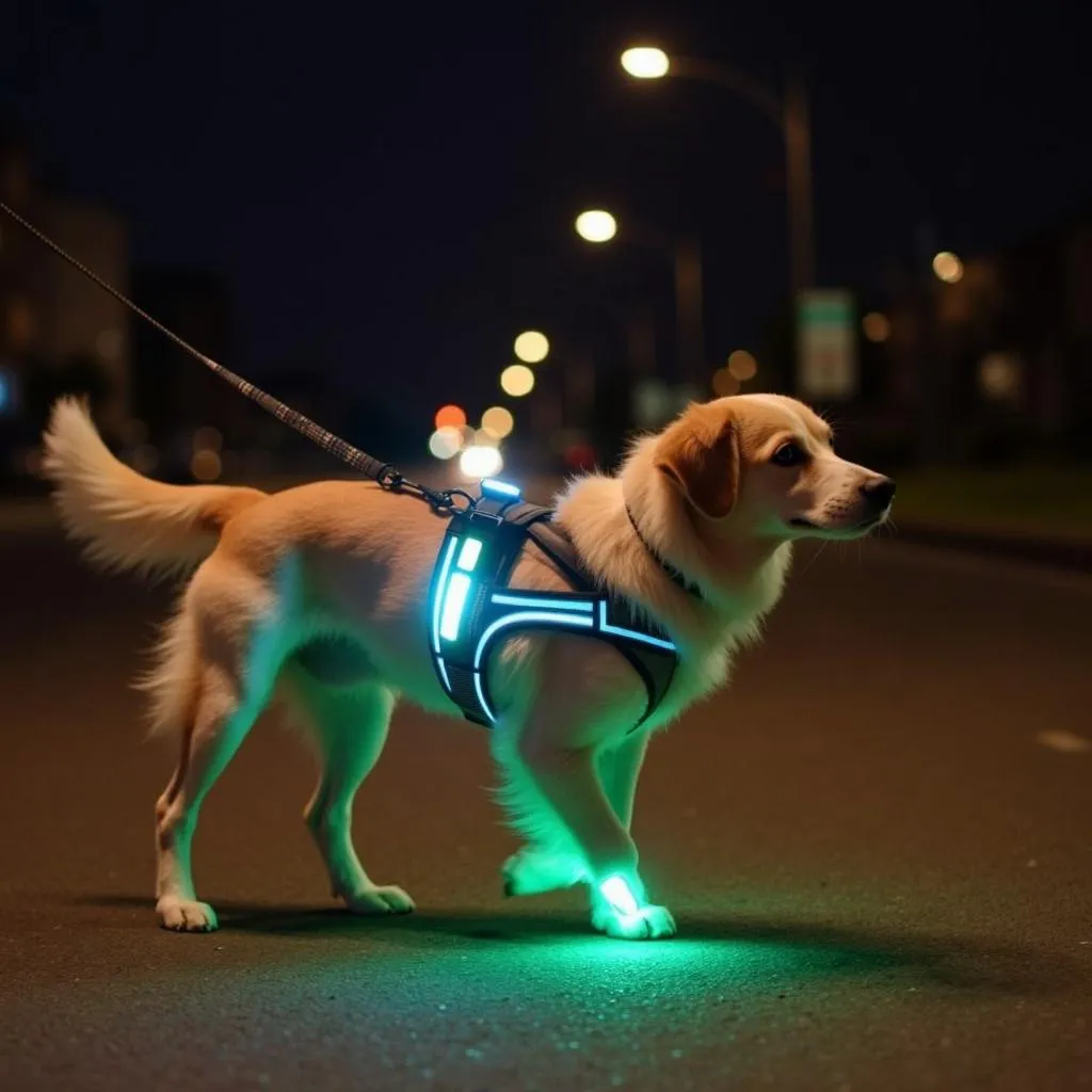 dog harness led for safe night walks