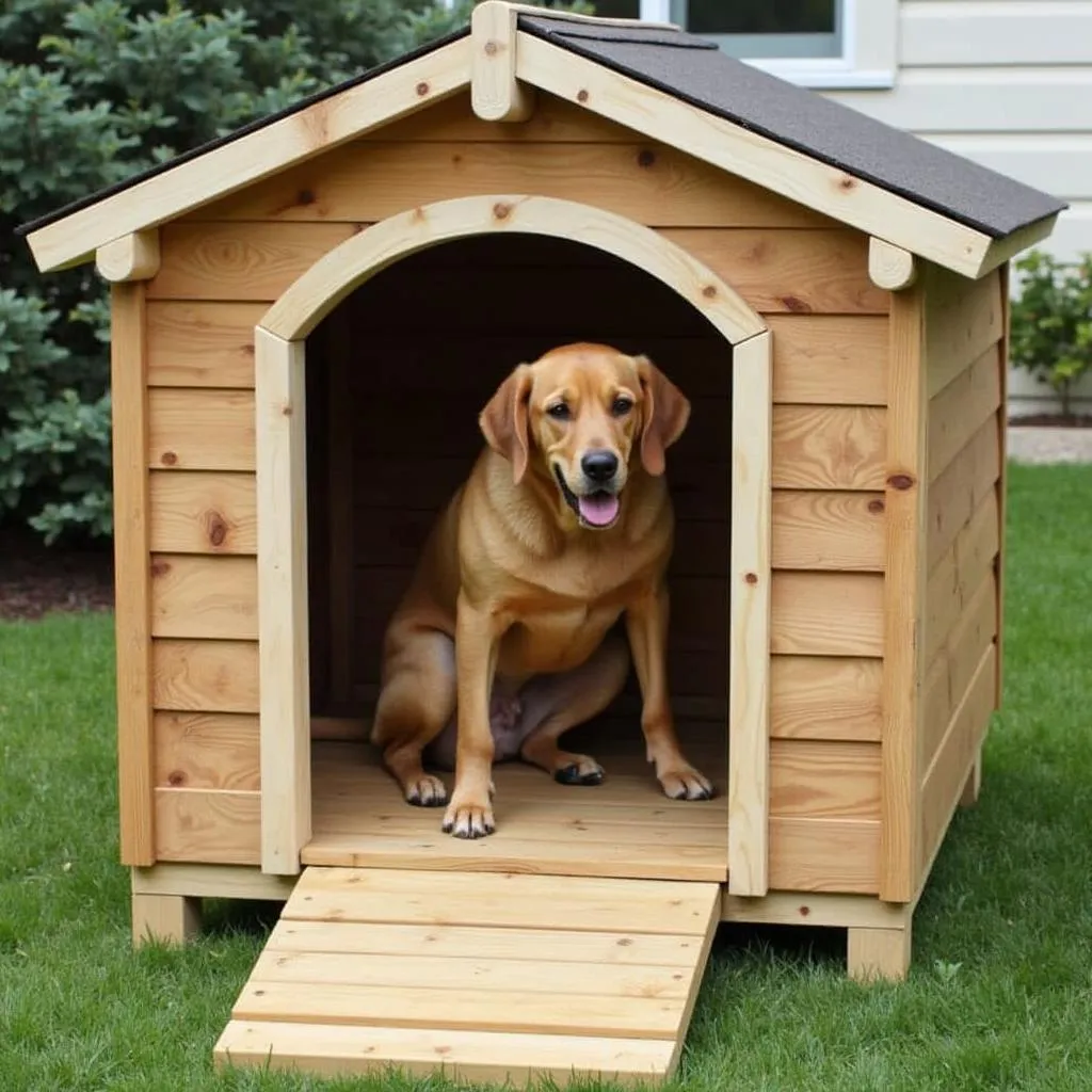 Estimate the cost of building a dog house attached to your home