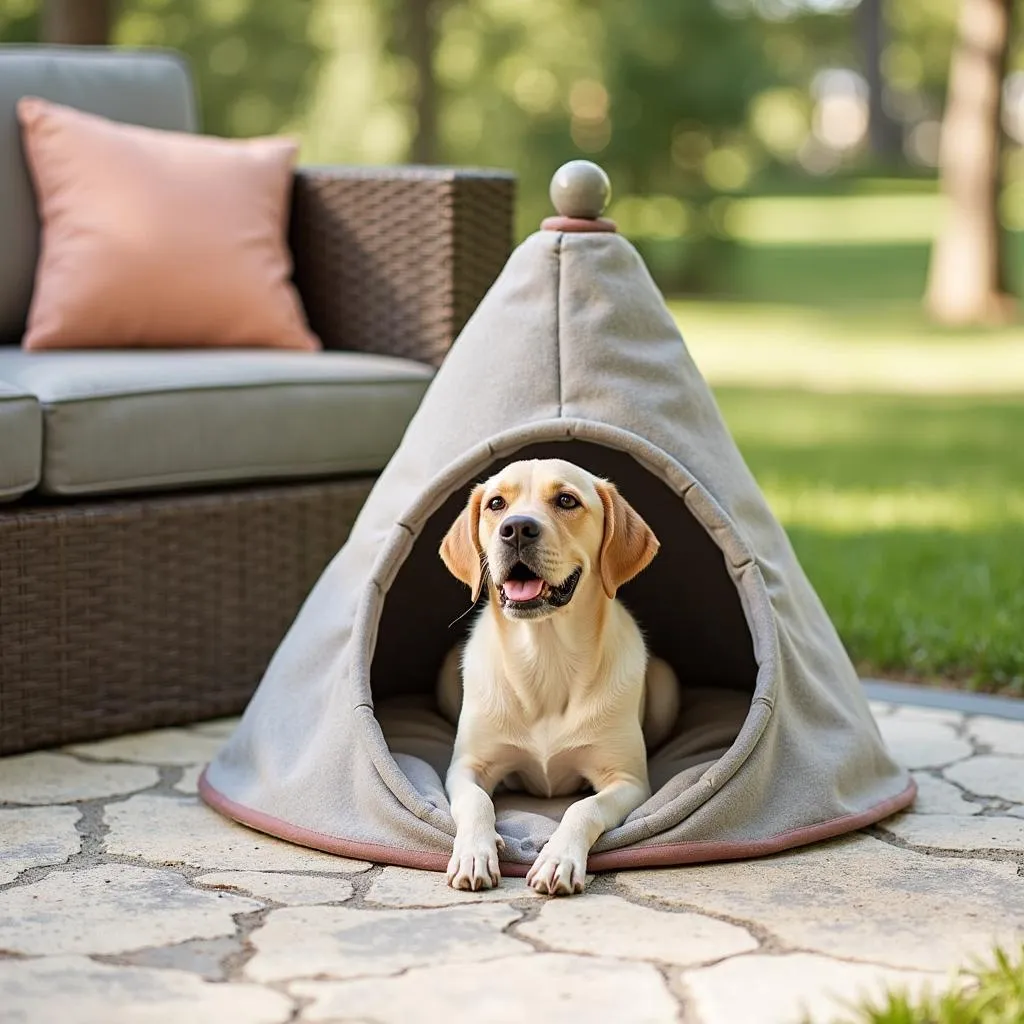 Cozy Dog House Bed for Indoor and Outdoor Use