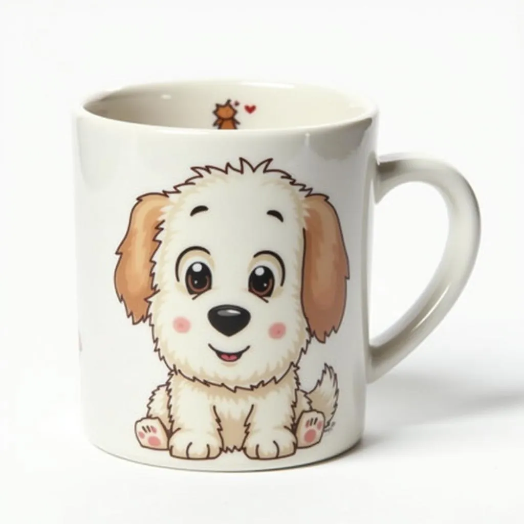 Cute Dog Illustration Mug