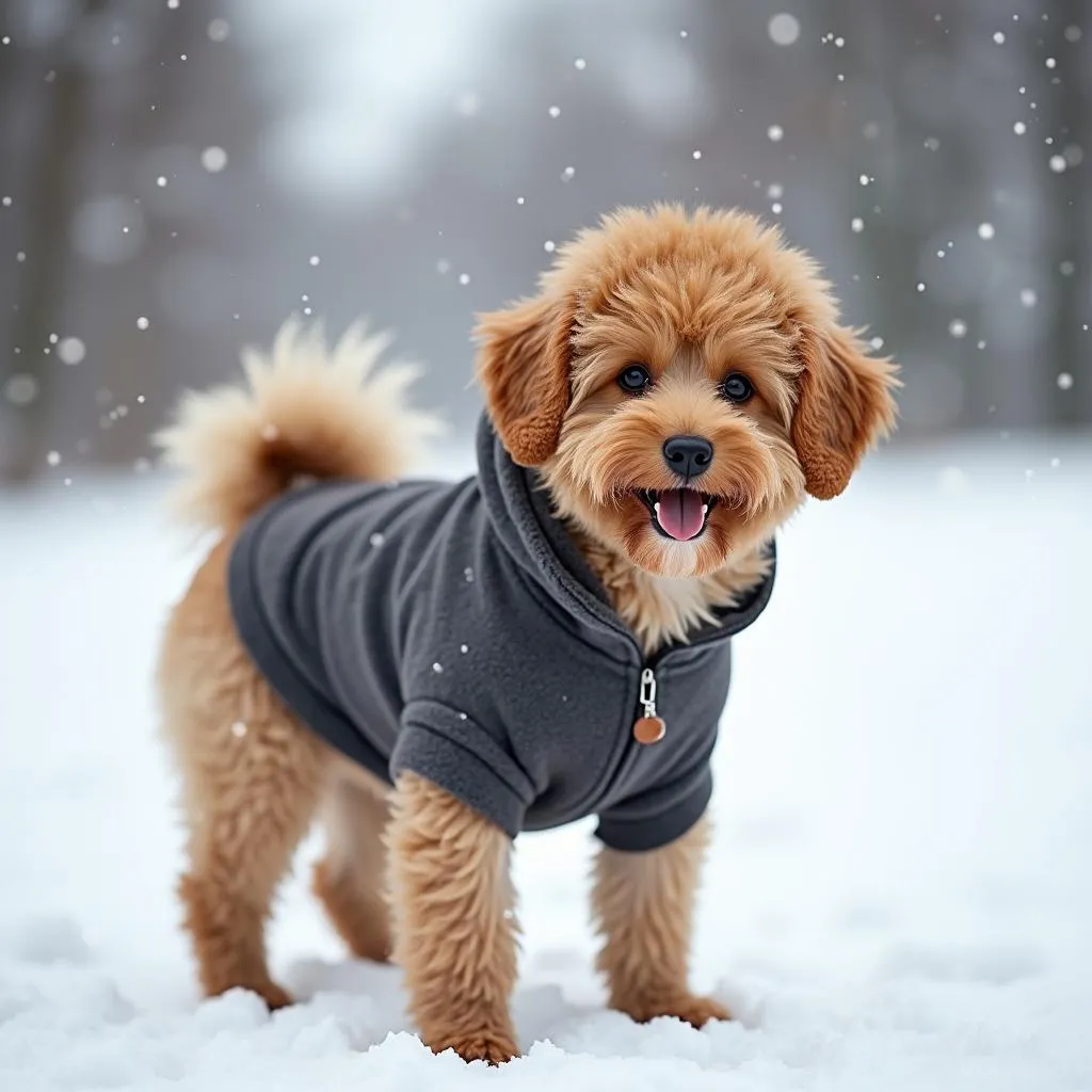 Dog jersey for winter warmth and protection from cold