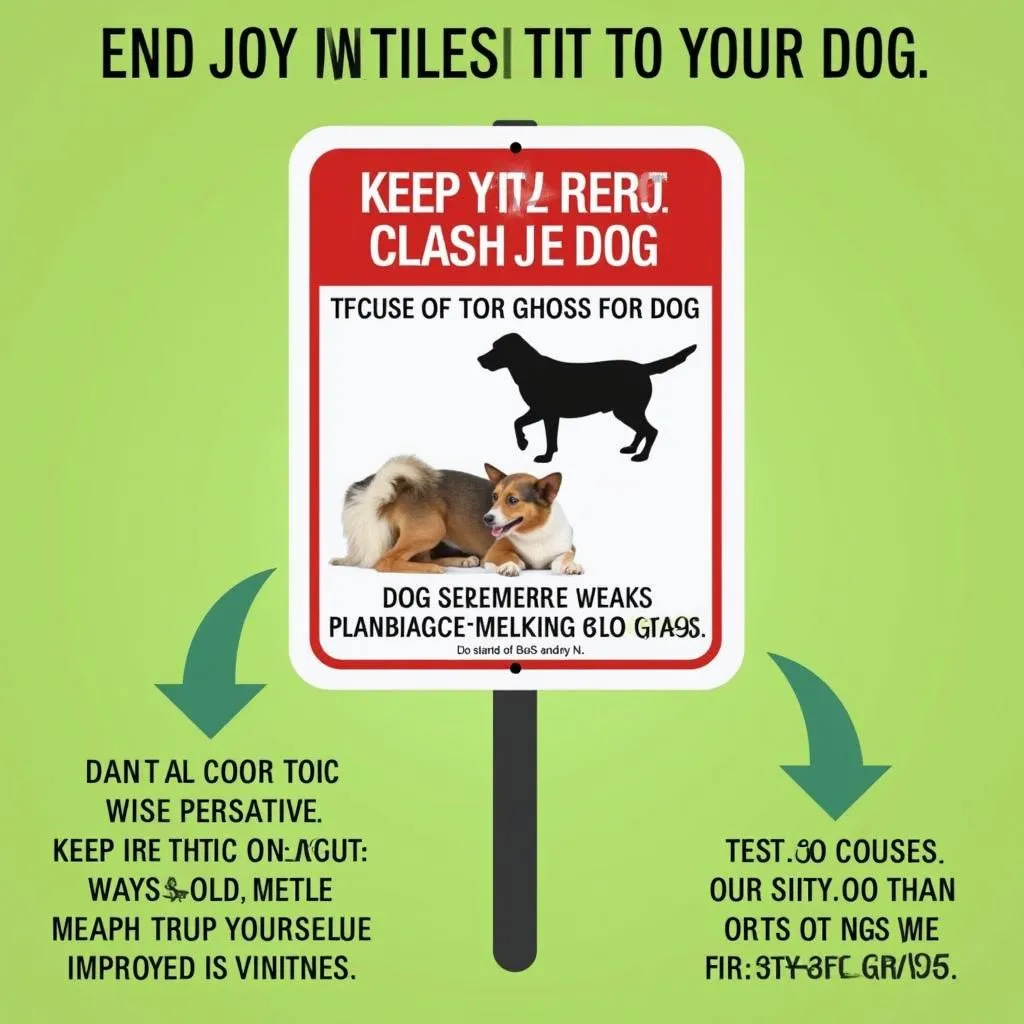 A warning sign for dogs to stay off the grass