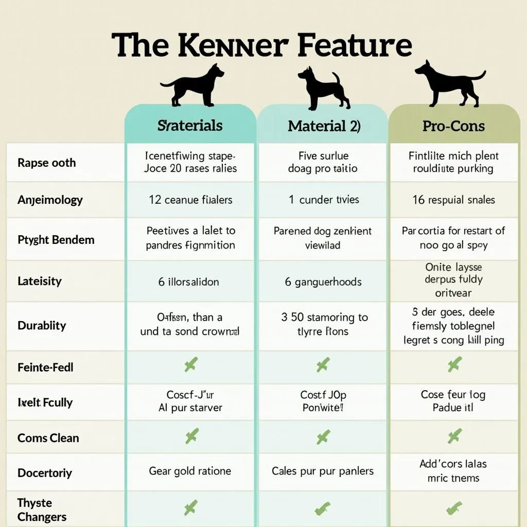 Dog Kennel Comparison Chart