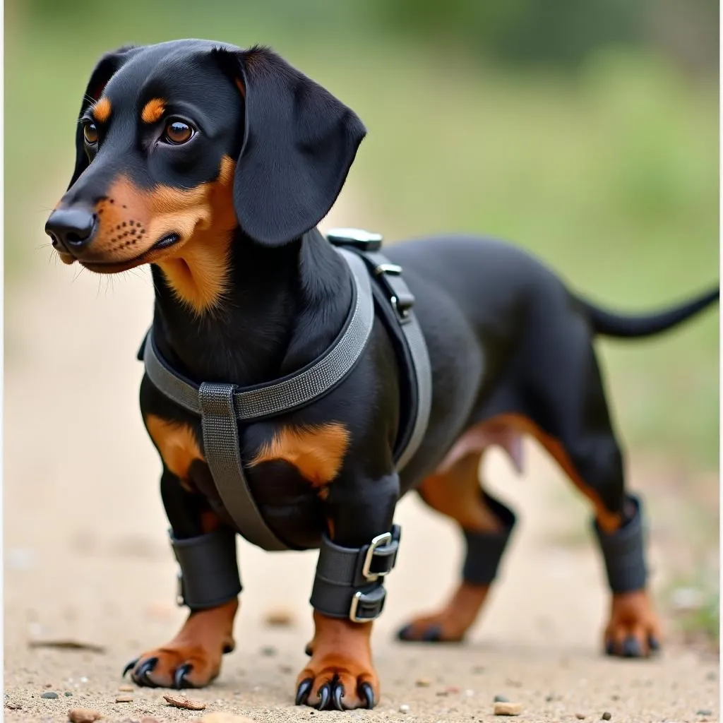 Dog Leg Braces for Miniature Dachshunds