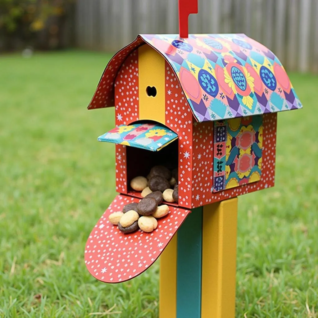 Colorful Metal Dog Mailbox