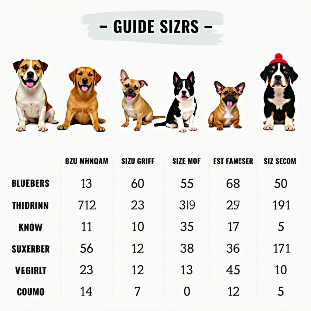 Dog Man book costume size guide for different dog breeds