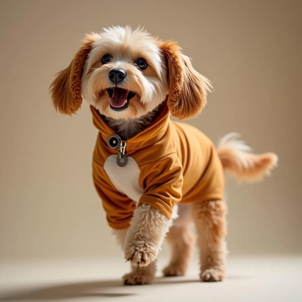 A Happy Dog in a Mascot Outfit