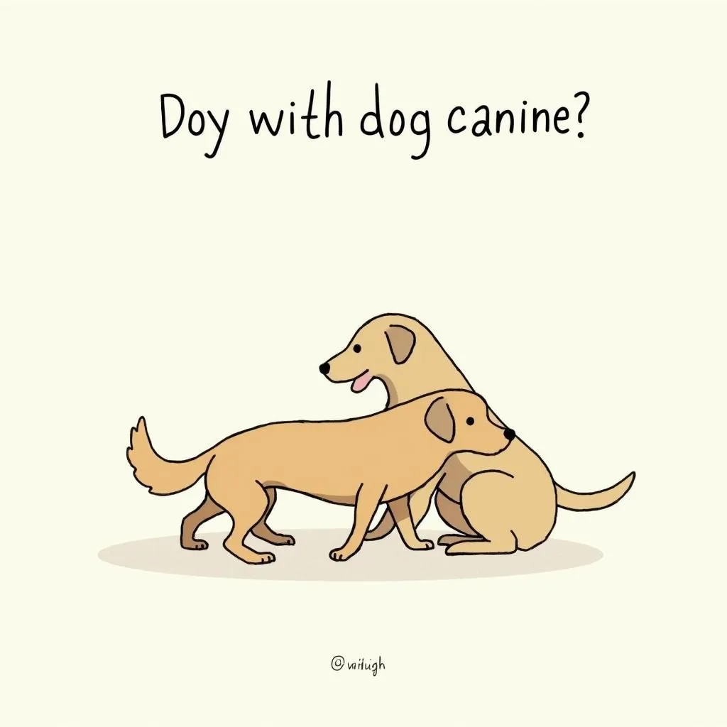 Canine Mating Ritual Illustration