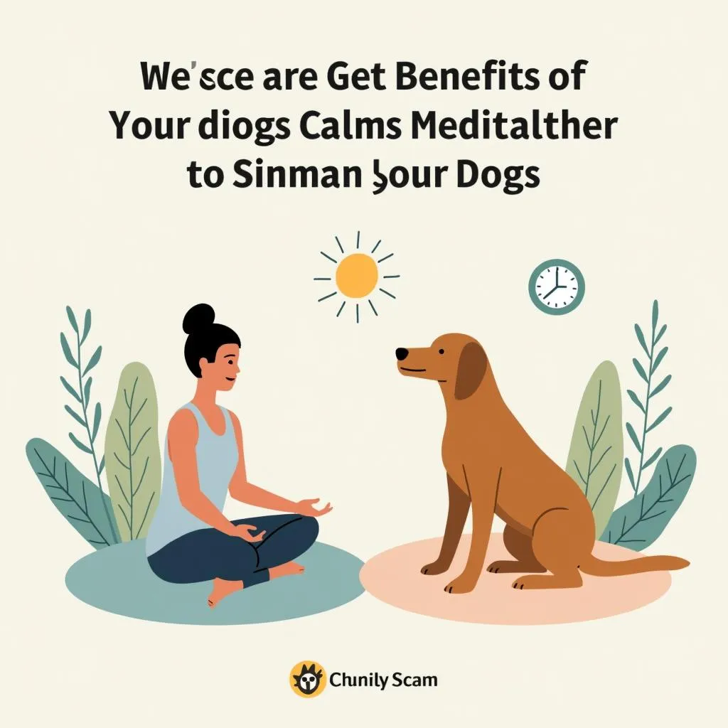 Dog and owner meditating together to promote mindfulness and peace