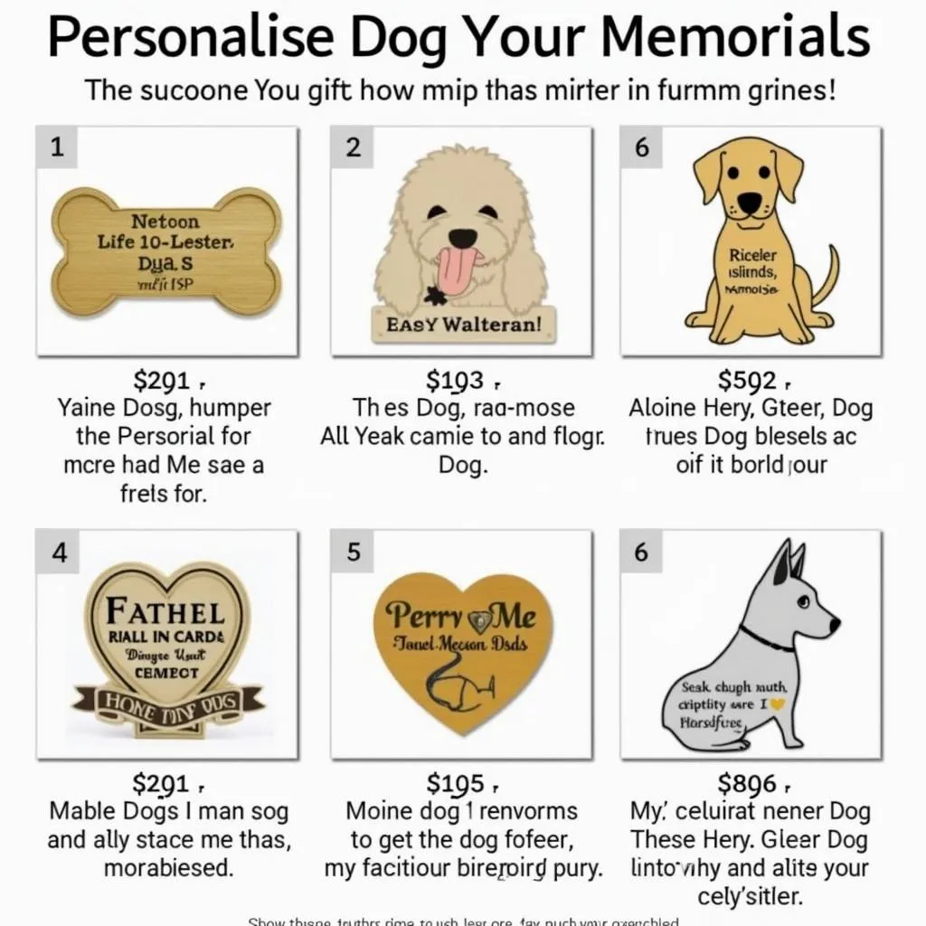 Ideas for personalized dog memorial gifts