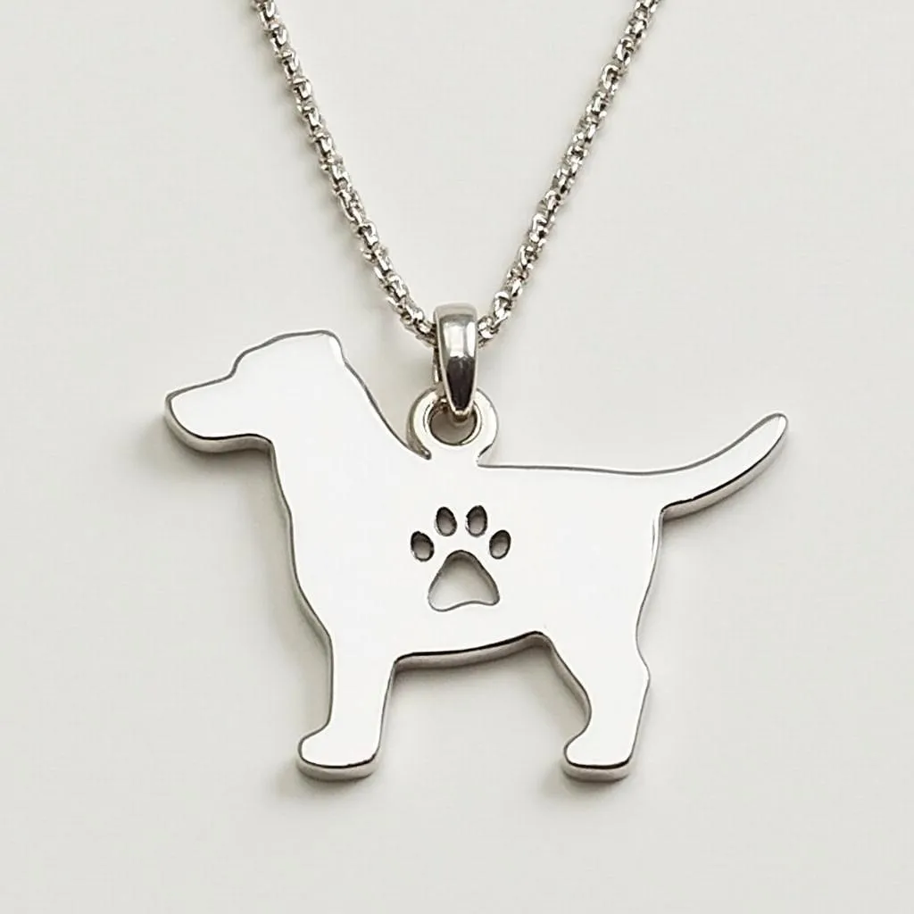 Personalized dog necklace urn with engraving