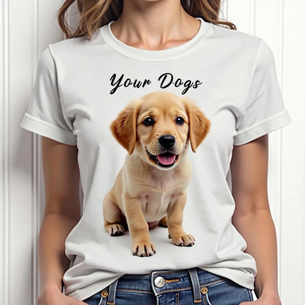 Your dog's face printed on a shirt