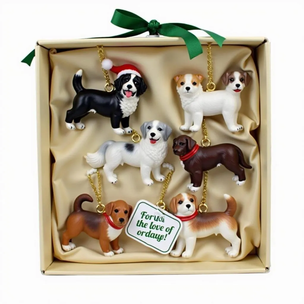 Dog ornament set as a perfect gift for a pet lover